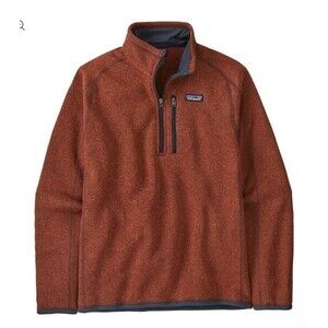 Patagonia Better Sweater Large Red 1/4 Zip Fleece Pullover Hiking Casual